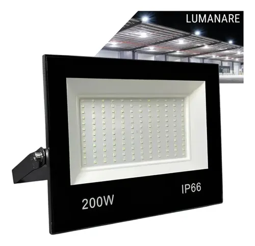 Refletor Led Holofote Grande 200w Luz Branco-frio 6500k Ip66