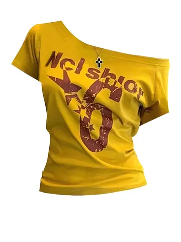 Top de Verão Y2K para Mulheres, Sexy e Vintage, Camiseta de Manga Curta dos Anos 2000, Top Crop Básico Casual Feminino
