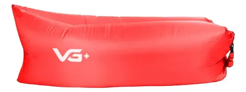 Sofá Puff Air Bag Inflável para Camping Vg+ Cor Vermelho
