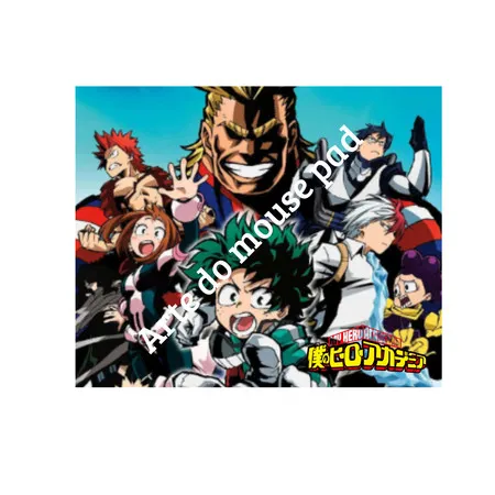 Mouse Pad Boku no Hero Academia Personalizado Nome Deku Bakugo Anime Otaku Gamers Presente