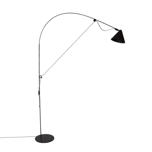 Luminária de Piso Led Dimerizável Aço Preto 6w 3000k Simple