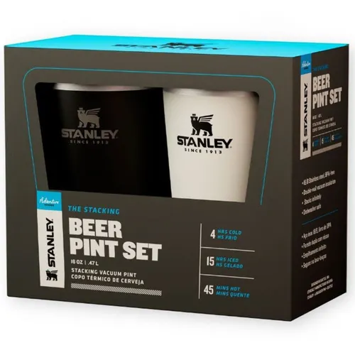Gift Set Copos sem Tampa Matte Black e Polar Stanley 1913 | 473ML