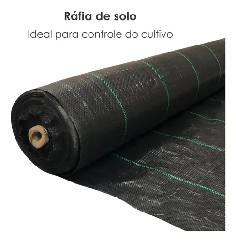 Rafia de Solo Preta 4,2x5m para Jardim Horta e Canteiro 21m