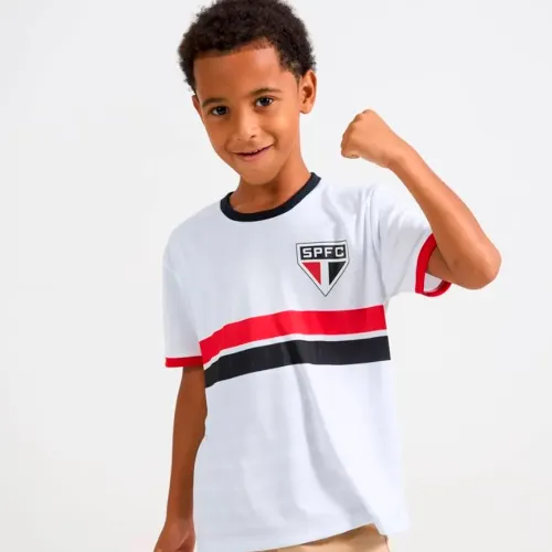 Camisa Braziline São Paulo Infantil Tela - unica - 12