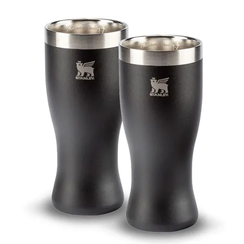 Kit 2 Pilsner Glass Happy Hour Stanley 1913 Foundry Black | 444ml