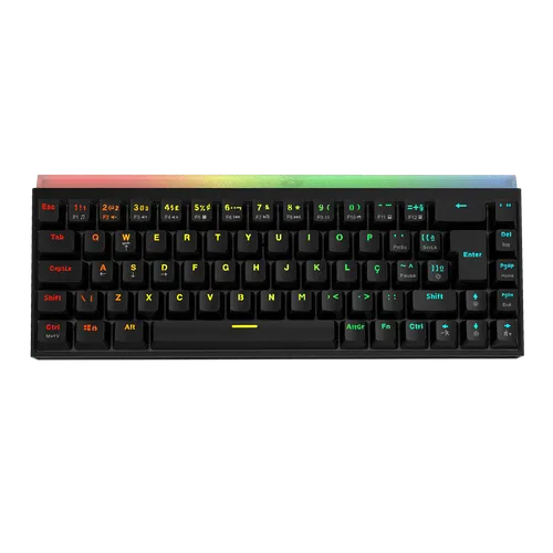 Teclado Mecânico PCYES Shiyan Black Vulcan 60% ABNT2 Outemu Blue RGB TPSHBVBL