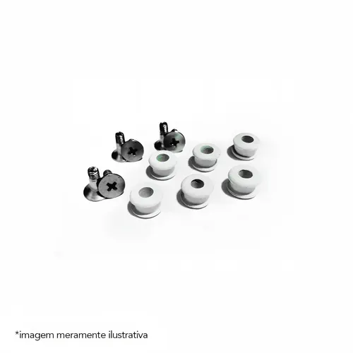 Conjunto de Parafusos Orbit 50820 com Parafusos e Bucha de Borracha Branco