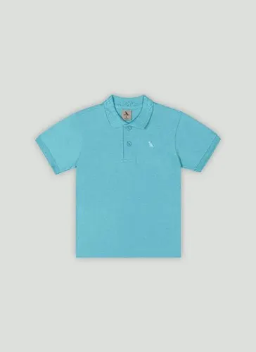 Camisa Polo para Menino Básica com Bordado (Azul) Quimby