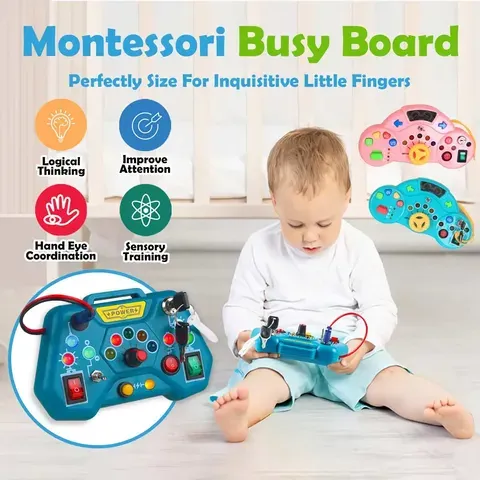 Brinquedos Montessori de Atividades para Crianças Pequenas, Presentes para Bebês de 3 Anos, Brinquedos Educativos para Viagem