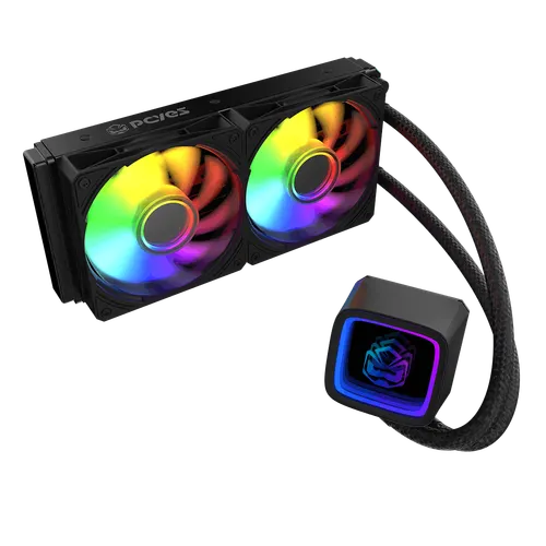 Water Cooler PCYES Tundra Black Vulcan Argb 240 Mm Wctbv 240