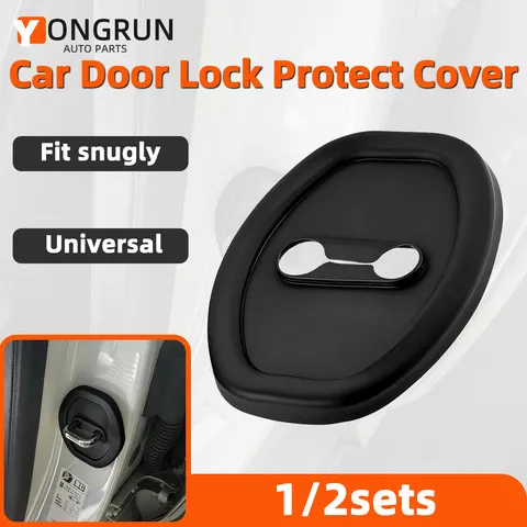YONGRUN Capas Protetoras Universais para Fechaduras de Porta de Carro, Anti Ferrugem e Anti Riscos, Acessórios Internos para Trava de Porta Automotiva