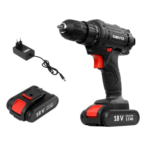 Furadeira Parafusadeira 3/8" 18V Bateria Bumafer