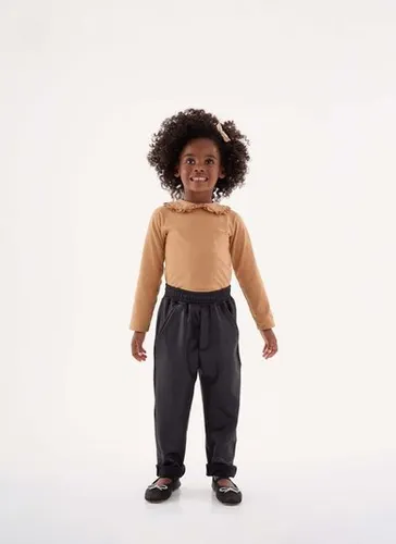 Calça Cirrê Peluciada Infantil Menina (Preto) Up Baby