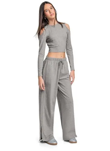Blusa Juvenil em Cotton (Cinza) Gloss