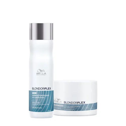 Kit Shampoo 250ml e Máscara 150ml Wella Professionals BlondorPlex