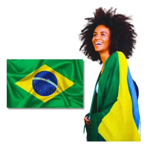 Bandeira do Brasil 1,50x0,90mt Poliéster Copa do Mundo