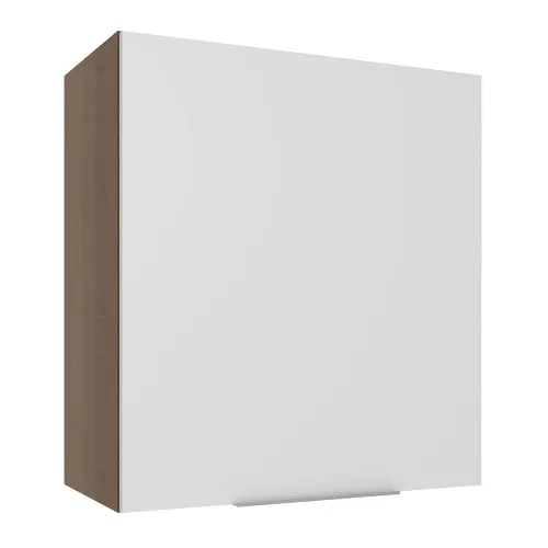 Armário Aéreo Madesa Stella 60 cm 1 Porta Rustic/Branco