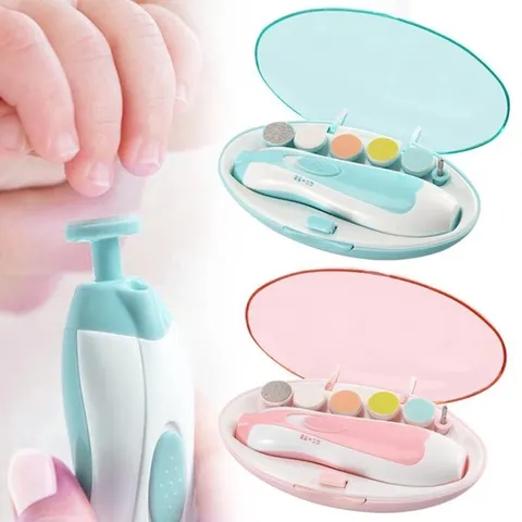 Bebê elétrico aparador de unhas criança polidor ferramenta cuidados com o bebê multifuncional cortador de unhas aparador infantil manicure conjunto