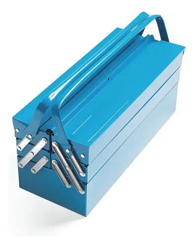 Caixa para Ferramentas Tramontina Master Sanfonada 43800/005 Azul 5 Gavetas