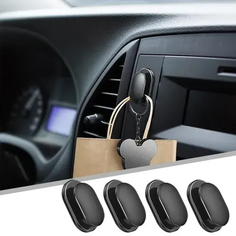 Mini Ganchos para Carro, Suporte de Armazenamento Interno para Cabo USB, Fone de Ouvido, Chave, Gancho Adesivo para Painel e Parede, Acessórios Automotivos