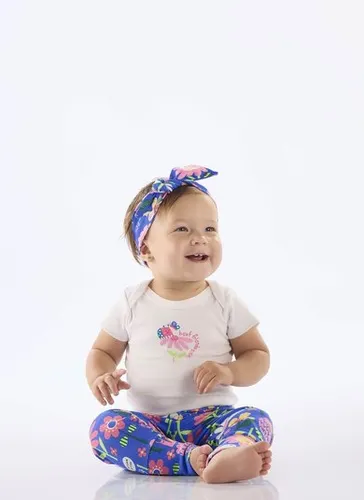 Body para Bebê Menina Essentials Estampado com Strass (Branco) Up Baby