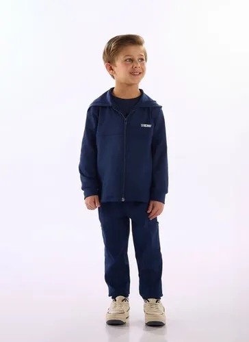 Conjunto Infantil Jaqueta e Calça Uv50+ Power Gym Azul