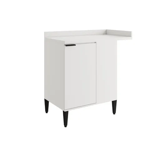 Balcão de Cozinha Canto Miami 1 Porta com Tampo Carraro Branco