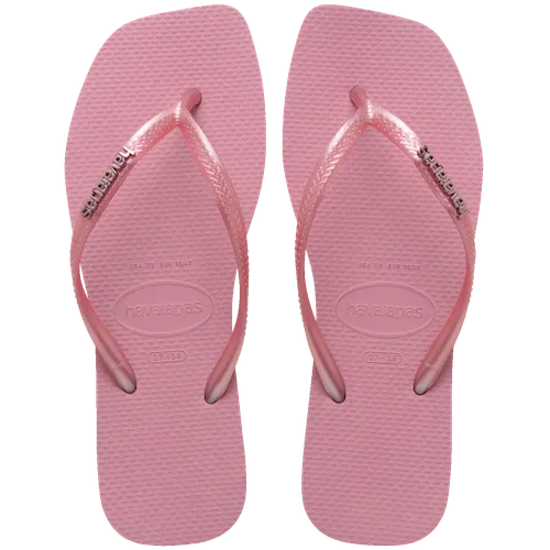 Chinelo Havaianas Slim Square Logo Metallic