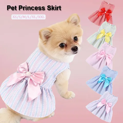 1 peça de Roupa para Animais de Estimação: Vestido de Princesa Floral para Cães Pequenos e Gatos Teddy, Saia Fofa Fina de Verão, Acessórios para Animais de Estimação