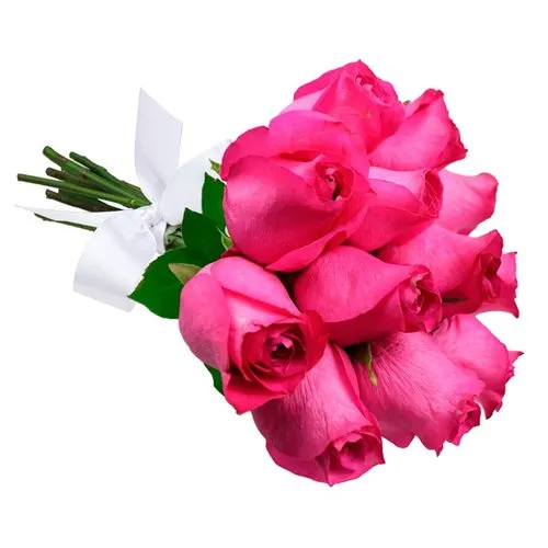 Buquê de 12 Rosas Pink