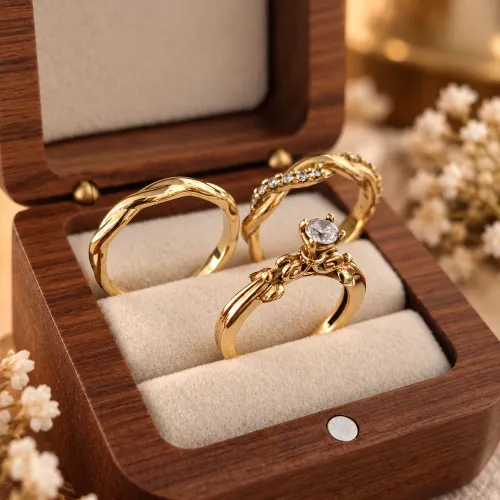Conjunto Alianças Mod Enrrolado 3mm + Anel Charlotte