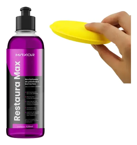 Revitalizador de Plastico Borracha Restaura Max 120ml Maxor