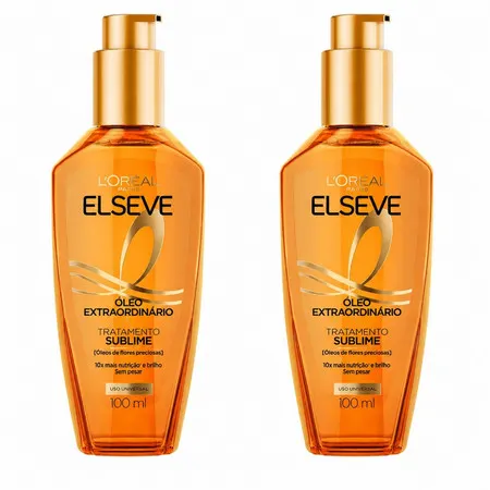 Kit 2 Óleos Extraordinário Elseve 100ml Nutrição Profunda e Anti-Frizz