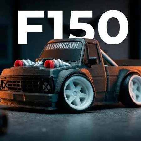 Carrinho de brinquedo estilo caminhonete F150 Toonigan miniatura com rodas