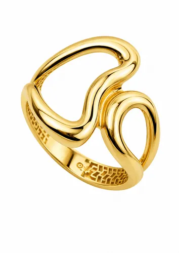 Anel Duas Formas Vazadas em Ouro 18K