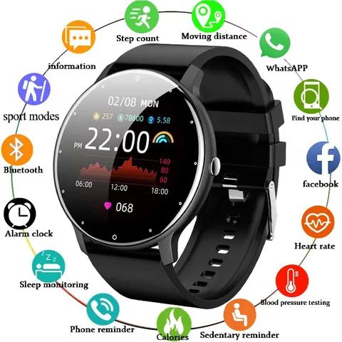 Lige 2026 relógio inteligente das mulheres dos homens senhoras presente esporte de fitness relógios monitor freqüência cardíaca à prova dwaterproof água smartwatch para android ios