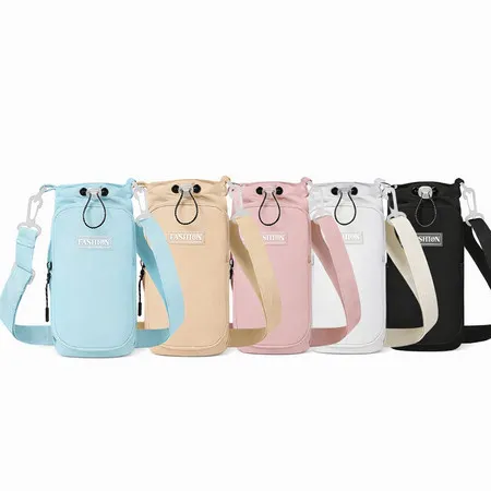 Bolsa Transversal Feminina com Cordão Seis Cores Disponíveis Material em Nylon, Tamanho Único Estilo Versátil e Simples