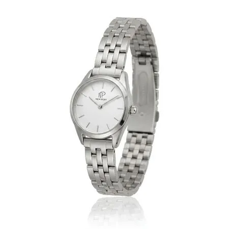 Relógio Feminino Prata Elegante Delicado Pequeno New Port