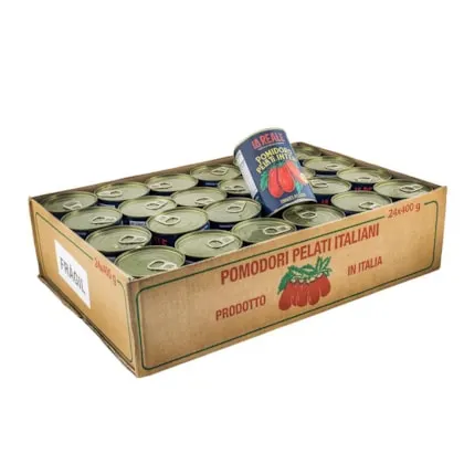 TOMATES PELADOS LA REALE 400G CAIXA COM 24 UN
