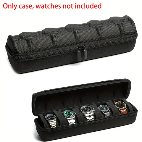 Organizador de caixa de relógio para homens ou mulheres, estojo de viagem portátil para armazenamento de relógios, suporte para exibição de relógios de pulso e relógios inteligentes