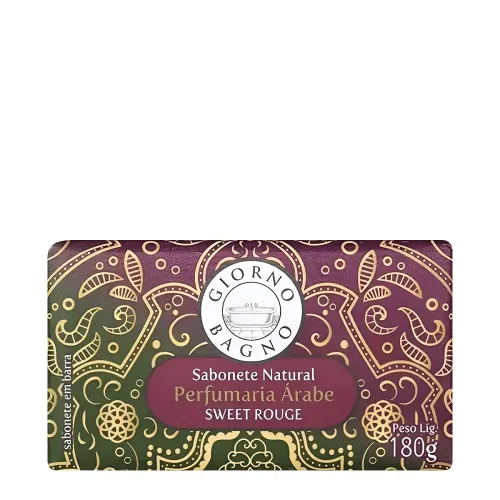 Sabonete Natural Sweet Rouge Giorno Perfumaria Árabe 180g