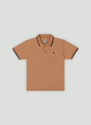 Camisa Polo para Menino Básica com Bordado (Marrom) Quimby
