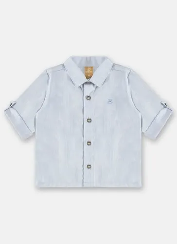 Camisa Social Manga Longa para Bebê Menino (Azul) Up Baby
