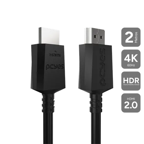 Cabo HDMI PCYES 2.0 4K 60Hz 2m PHM20-2NZ