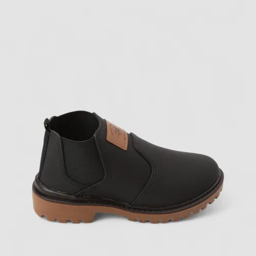 Bota Chelsea Infantil Molekinho Tratorado Preto