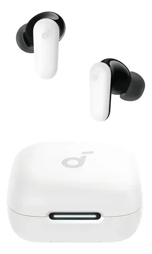 Fone de Ouvido Bluetooth 5.4 soundcore P30i da Anker, Cancelamento de Ruído Adaptativo, Graves Poderosos, 45H de Reprodução, Estojo 2-em-1 com Suporte para Celular, IP54, Fone sem fio TWS, Branco