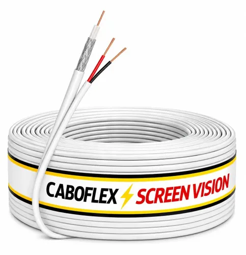 Cabo Coaxial Cftv 4mm Slim Bipolar rolo 100 metros para Câmeras Segurança Intelbras