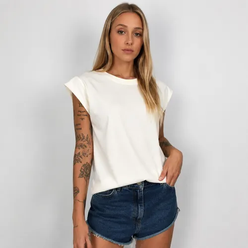 Regata Feminina Aveloz Ombro Caído- Off White