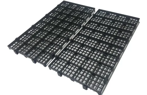 10 Pcs Pallet Estrado Plásticos Preto 25x50x2,5cm Piso Palete Plástico Modular Marwell