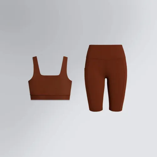 Conjunto Fitness Feminino Top e Short Longo